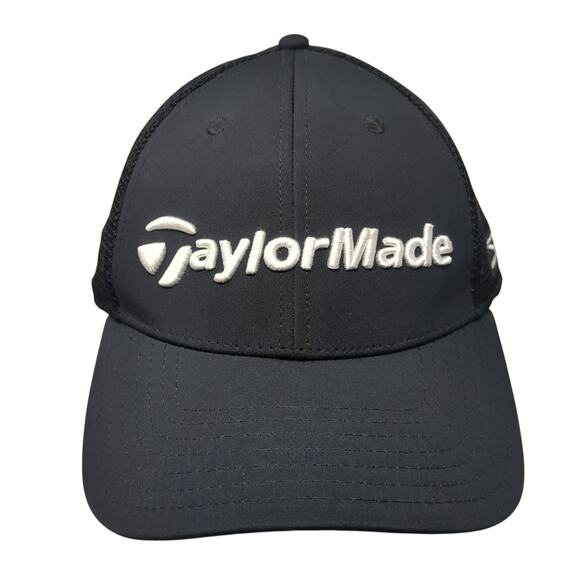 TaylorMade TP5 Fitted Baseball Cap Black XL Embroidered Mesh Back 6 Panel - Picture 1 of 10